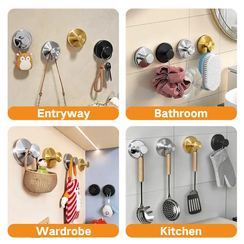 Self-Adhesive Wall Hooks – Heavy Duty & Waterproof