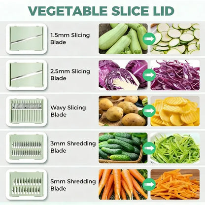 6-in-1 Multi-Functional Salad Spinner & Precision Mandoline Slicer Bowl