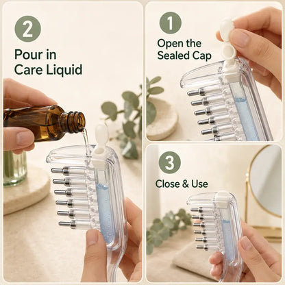Precision Scalp Applicator Comb: Direct Root Delivery & Mess-Free Hair Serum Massager