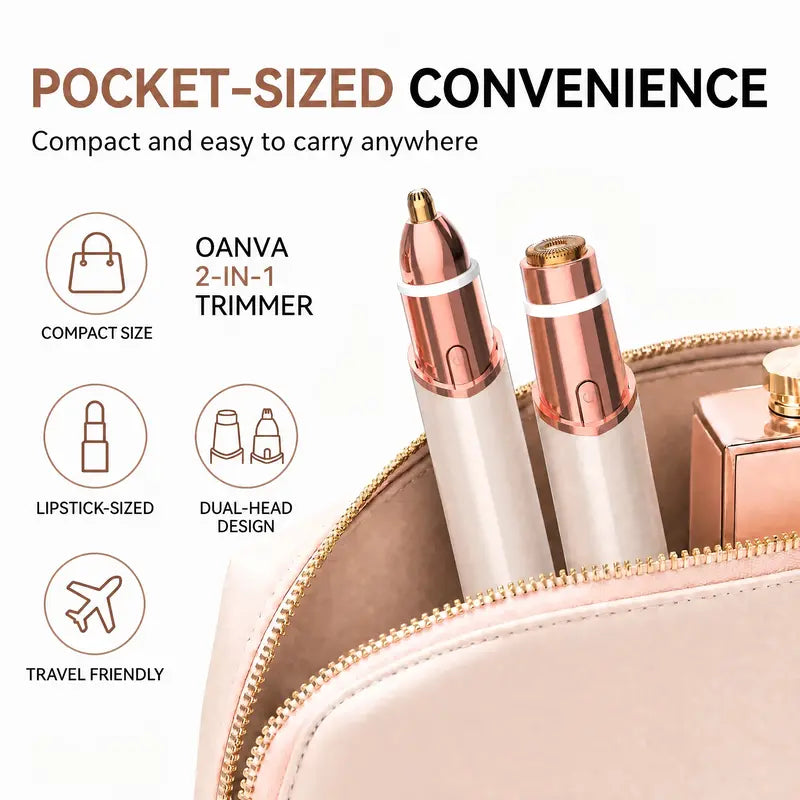 2-in-1 Painless Electric Eyebrow & Facial Hair Trimmer for Women