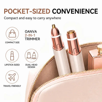 2-in-1 Painless Electric Eyebrow & Facial Hair Trimmer for Women