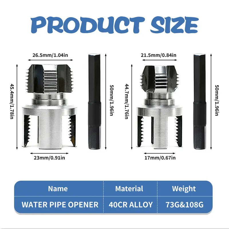 Heavy-Duty Damaged Pipe Thread Extractor & Broken Screw Removal Tool