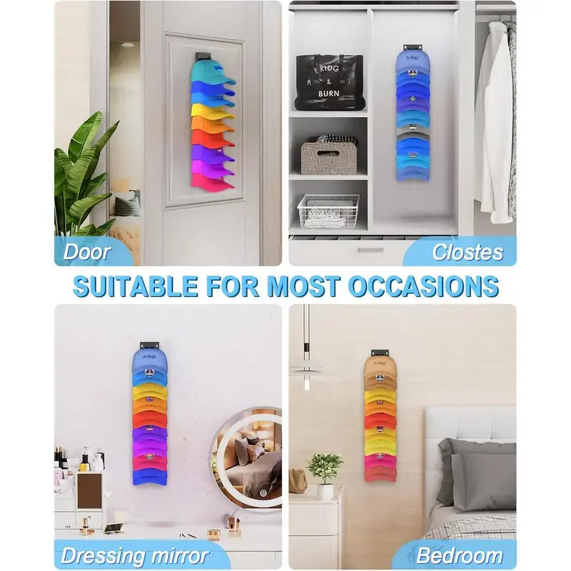 Wall-Mounted Baseball Cap Organizer – Keep Caps In Shape & Instantly Accessible