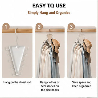 360° Rotating Closet Hanger Organizer – Instant 80% Space Saving for Bras, Belts & Tank Tops