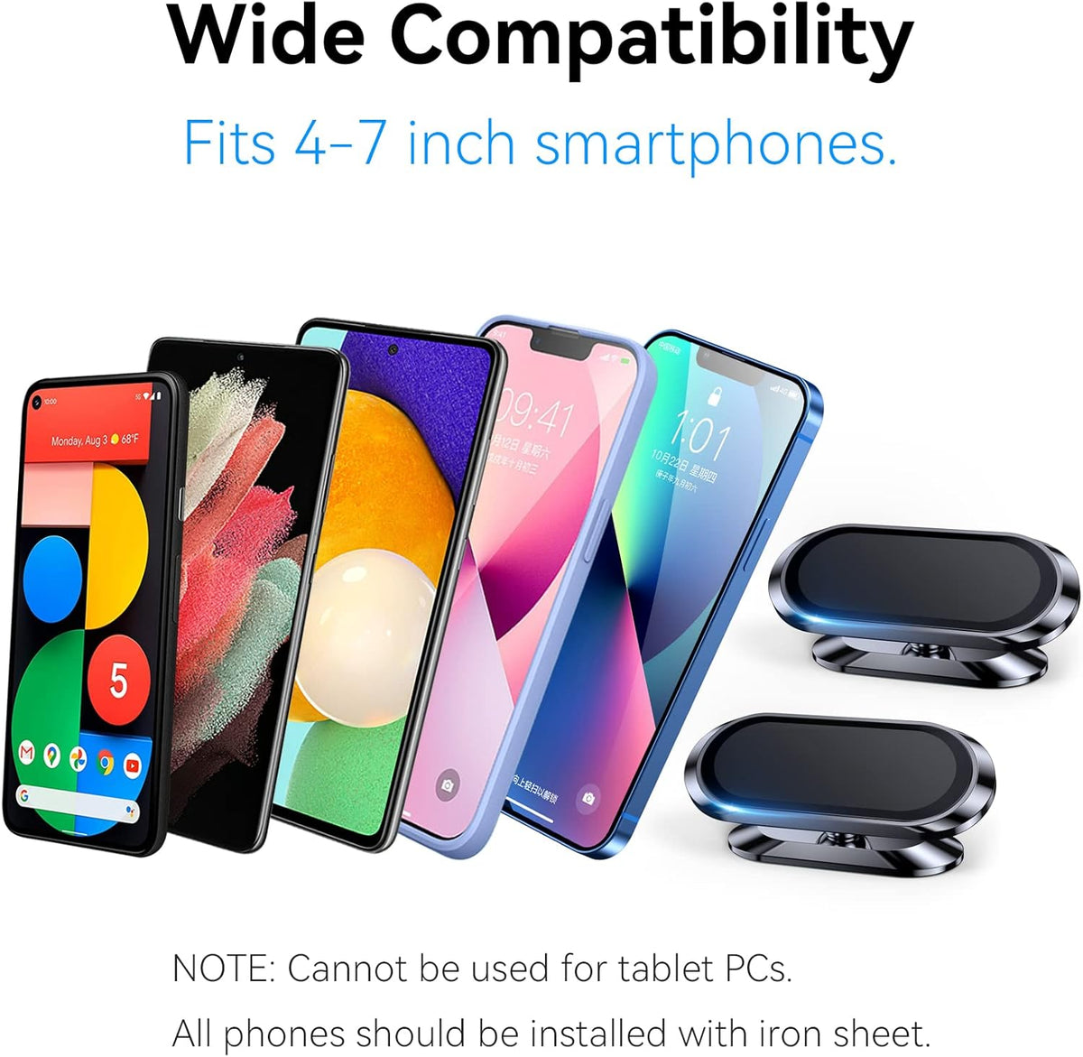 Ultra-Strong Magnetic Car Phone Mount for Dashboard & Smooth Surfaces
