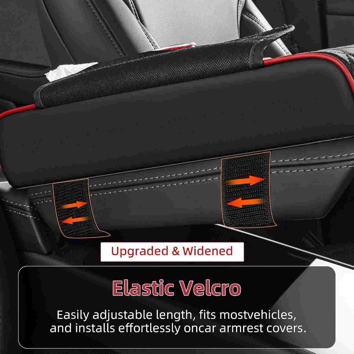 Luxury Nappa Leather Car Console Organizer Cushion - 2 Pack per Set