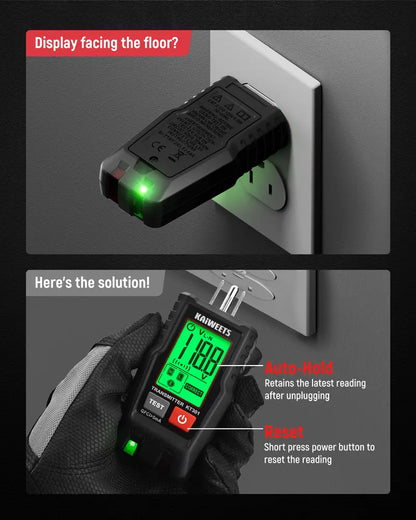Digital Circuit Breaker Finder Tool with Clear LCD Display & Socket Tester