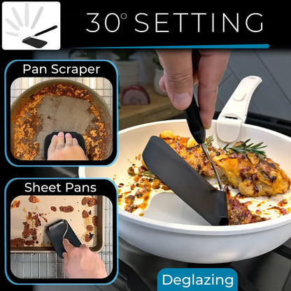 6-in-1 Multi-Angle Adjustable Kitchen Spatula – Effortless Flipping in Deep Pans & Air Fryers