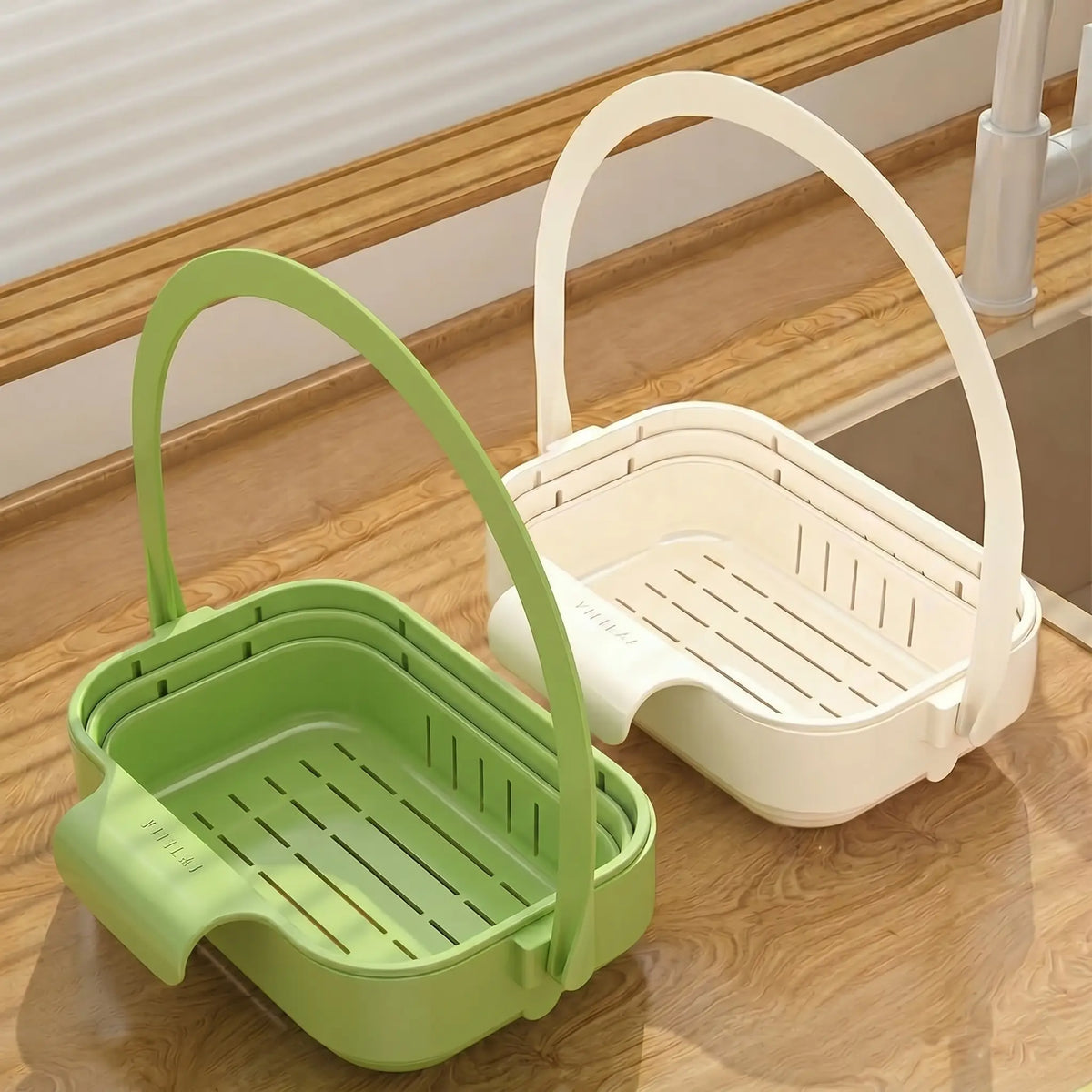 Hands-Free Collapsible Sink Strainer Basket: Fast Draining, Zero Clogs & Clean Hands