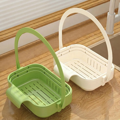 Hands-Free Collapsible Sink Strainer Basket: Fast Draining, Zero Clogs & Clean Hands