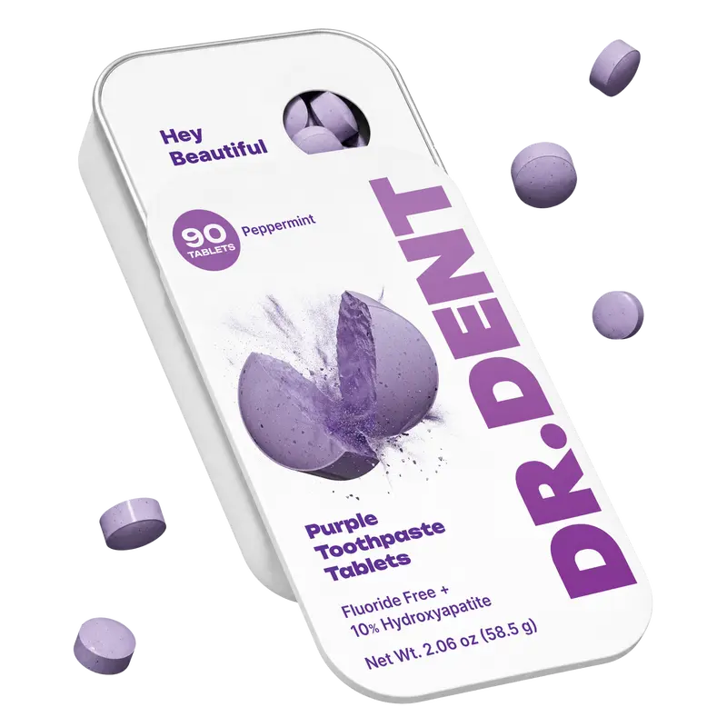 Purple Hydroxyapatite Toothpaste Tablets