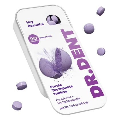 Purple Hydroxyapatite Toothpaste Tablets