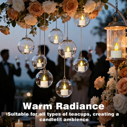 Rechargeable Flameless Tea Lights with Multi-Slot Charging Base & Remote