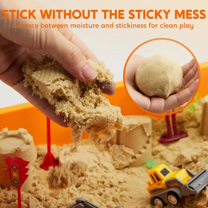 All-in-One Portable Sensory Bin: Mess-Free Play Sand & Construction Toy Set