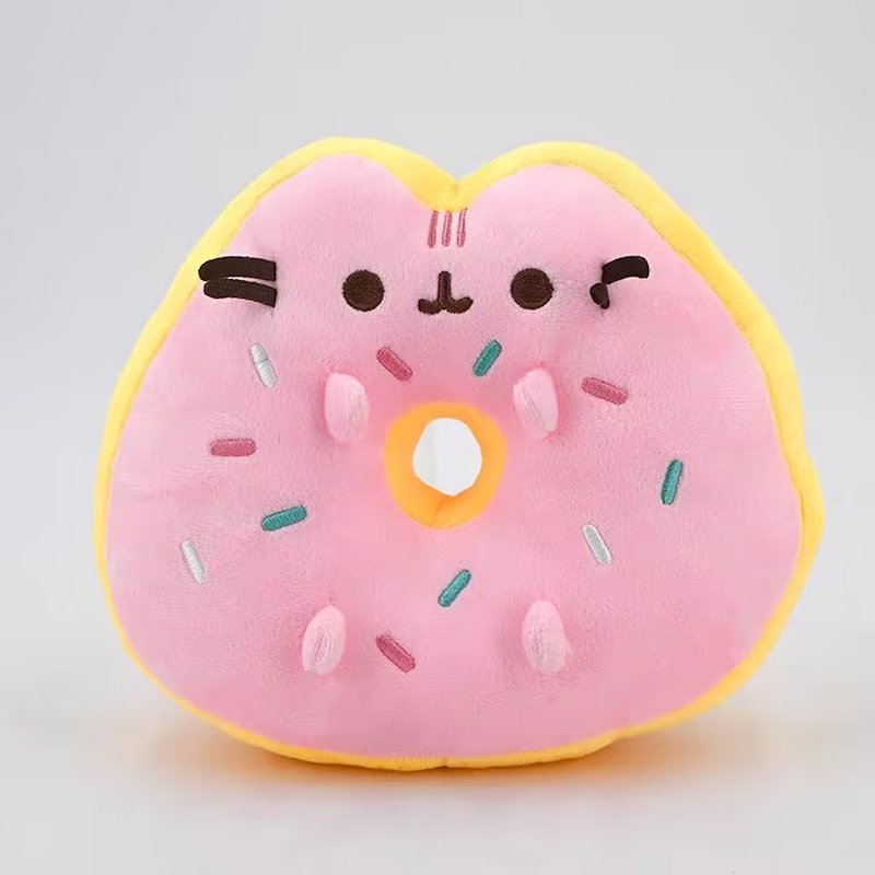 Ultra-Soft Cat Donut Plush Pillow