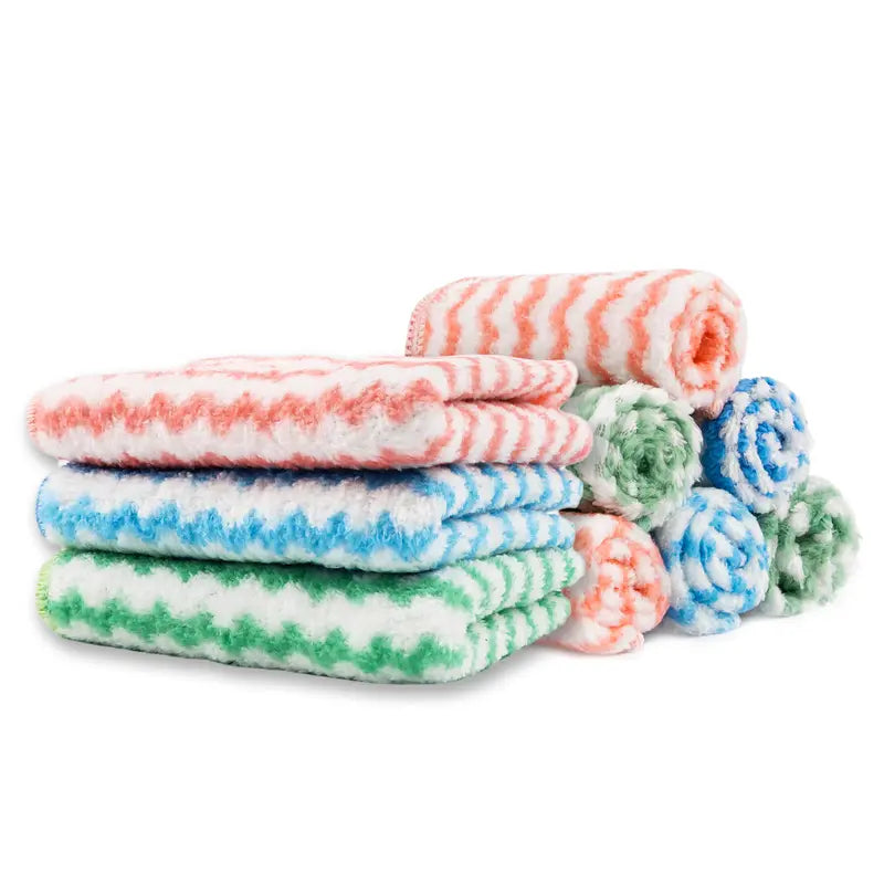 Instant Grease-Release Microfiber Dishcloths: Wipe Heavy Oil in Seconds with Zero Odor