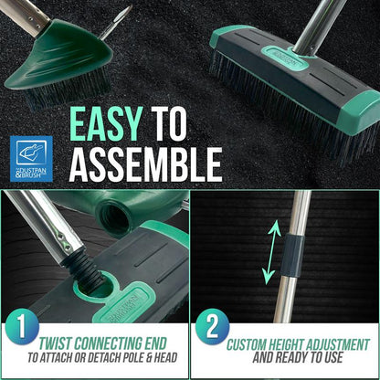 3-in-1 Weeding Brush – Long-Handle Wire Scraper for Patios, Driveways & Paving Gaps