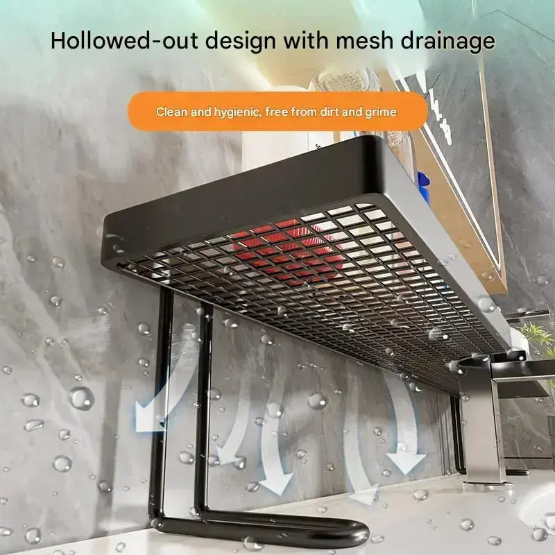 Zero-Drill Faucet Storage Rack: Instantly Double Your Sink Counter Space