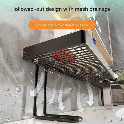 Zero-Drill Faucet Storage Rack: Instantly Double Your Sink Counter Space