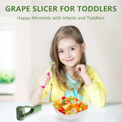 One-Press Grape & Small Fruit Slicer: Safe Quarters in 1 Second