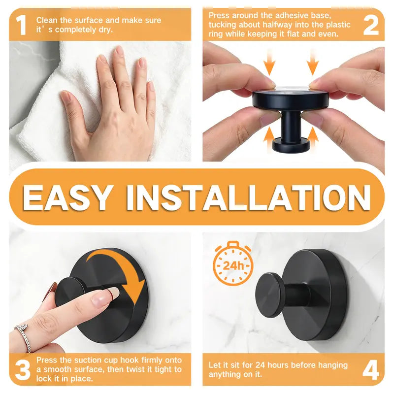 Self-Adhesive Wall Hooks – Heavy Duty & Waterproof