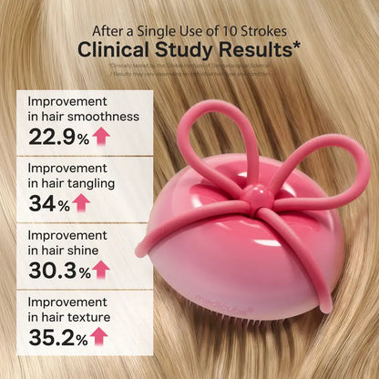 Ribbon Cherry Anti-Frizz Detangler Brush with Protective Travel Case