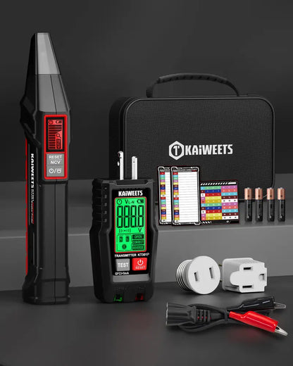 Digital Circuit Breaker Finder Tool with Clear LCD Display & Socket Tester