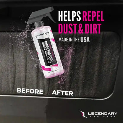 High-Gloss Interior & Exterior Dressing Spray for Ultimate Wet Shine & UV Protection