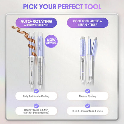 One-Touch Airflow Styler: Effortless Auto-Rotating Curls & Instant Cool-Lock