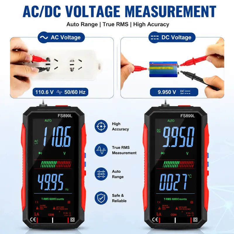 Smart Digital Multimeter with True RMS & USB Display