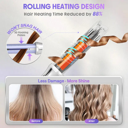 One-Touch Airflow Styler: Effortless Auto-Rotating Curls & Instant Cool-Lock