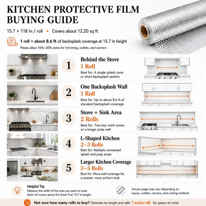 Oil-Proof Self-Adhesive Aluminum Foil Kitchen Backsplash Sticker | Buy 1 Get 1 Free