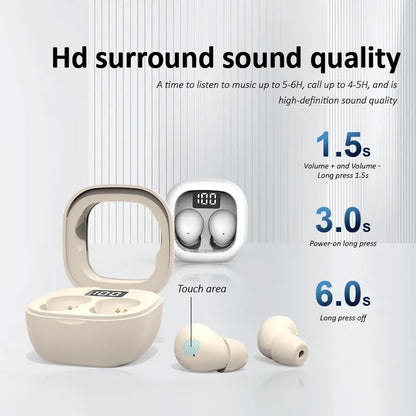 Ultra-Mini Invisible Sleep Earbuds with All-Night Comfort & Noise Isolation