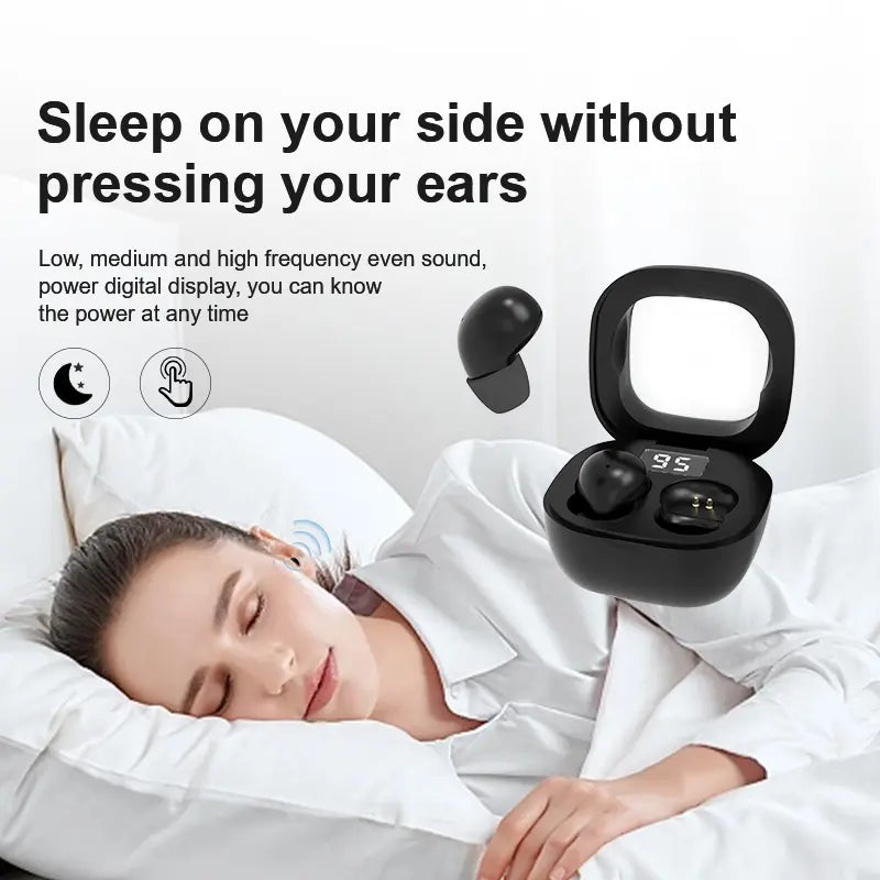 Ultra-Mini Invisible Sleep Earbuds with All-Night Comfort & Noise Isolation