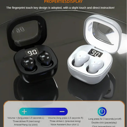 Ultra-Mini Invisible Sleep Earbuds with All-Night Comfort & Noise Isolation