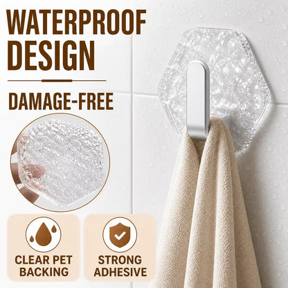 Luxury Crystal Self-Adhesive Wall Hooks – No Drilling Heavy Duty Adhesive Holders