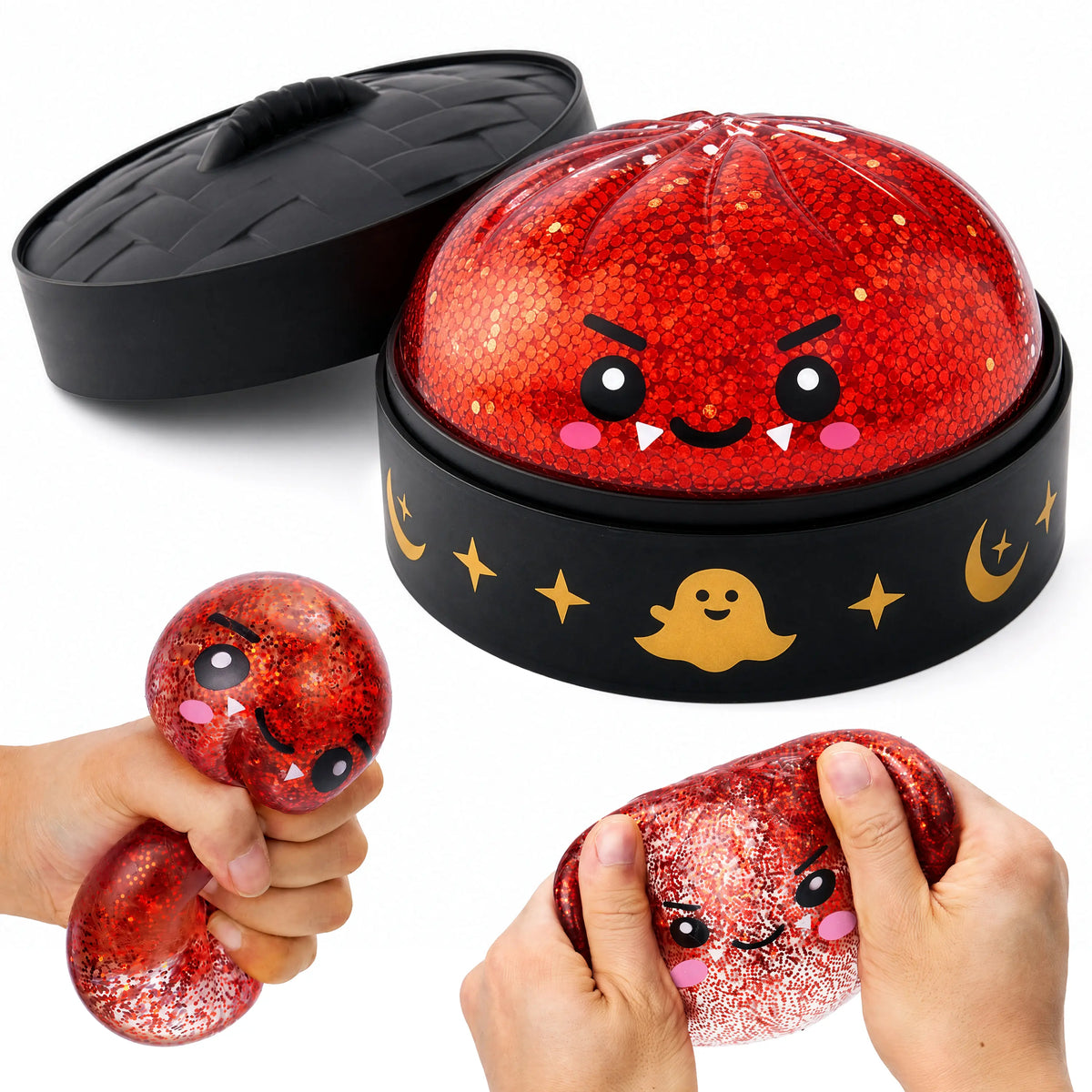 Halloween Glitter Bat Stress Relief Squeeze Toy