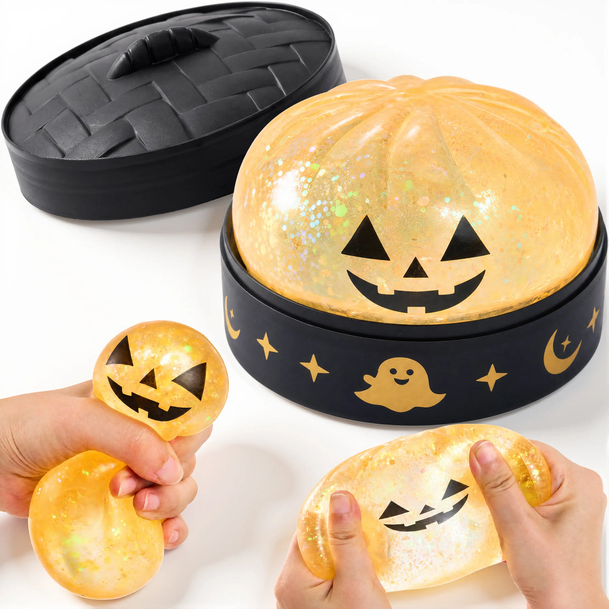 Halloween Glitter Bat Stress Relief Squeeze Toy