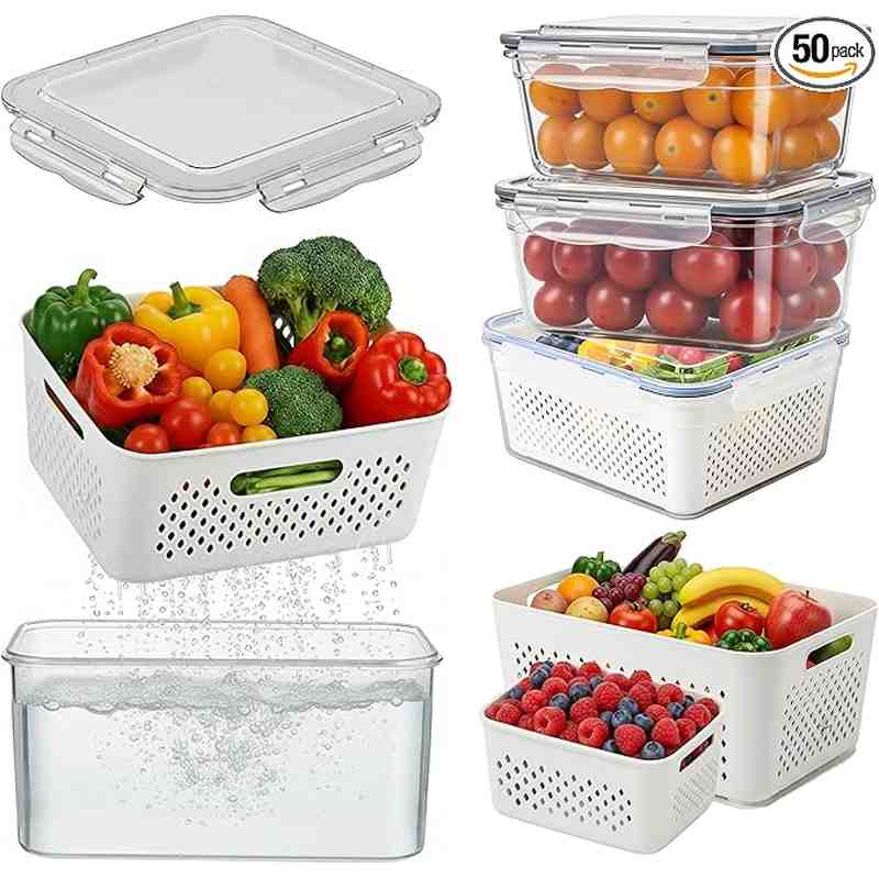 Keep Produce Fresh 3x Longer With Built-In Rinse & Strain Colanders