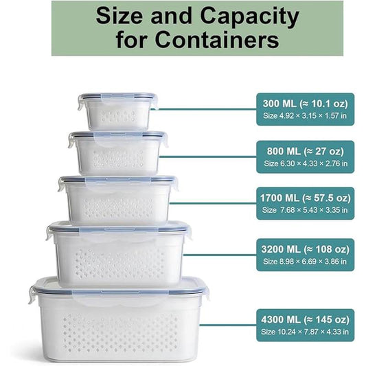 Keep Produce Fresh 3x Longer With Built-In Rinse & Strain Colanders