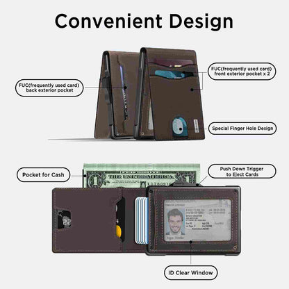 Instant Pop-Up Smart Wallet with RFID Blocking Security