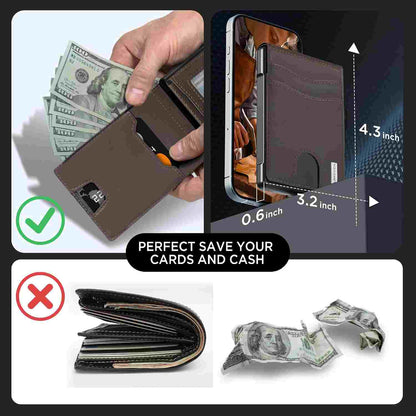 Instant Pop-Up Smart Wallet with RFID Blocking Security