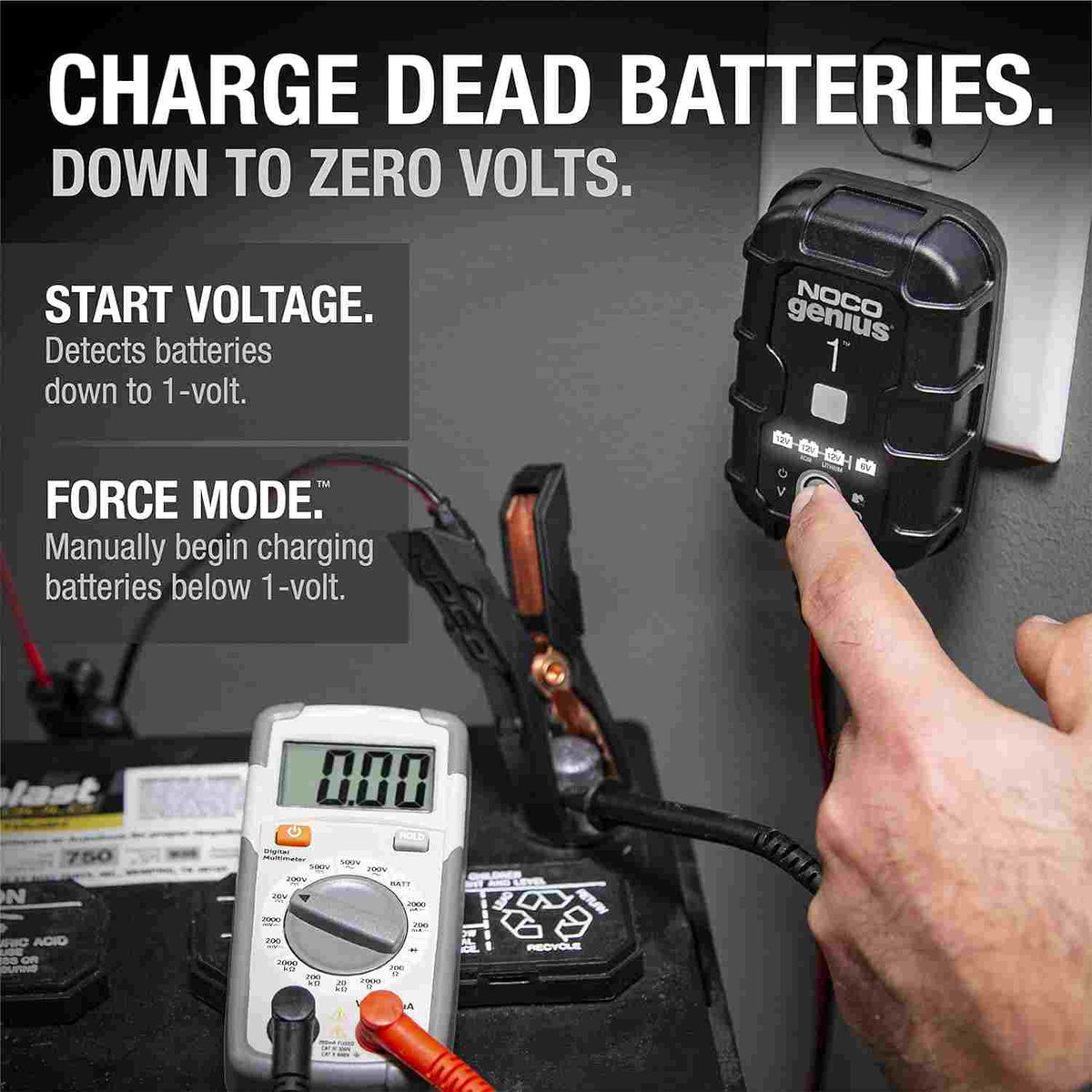 Automatic 6V/12V Smart Battery Charger & Maintainer