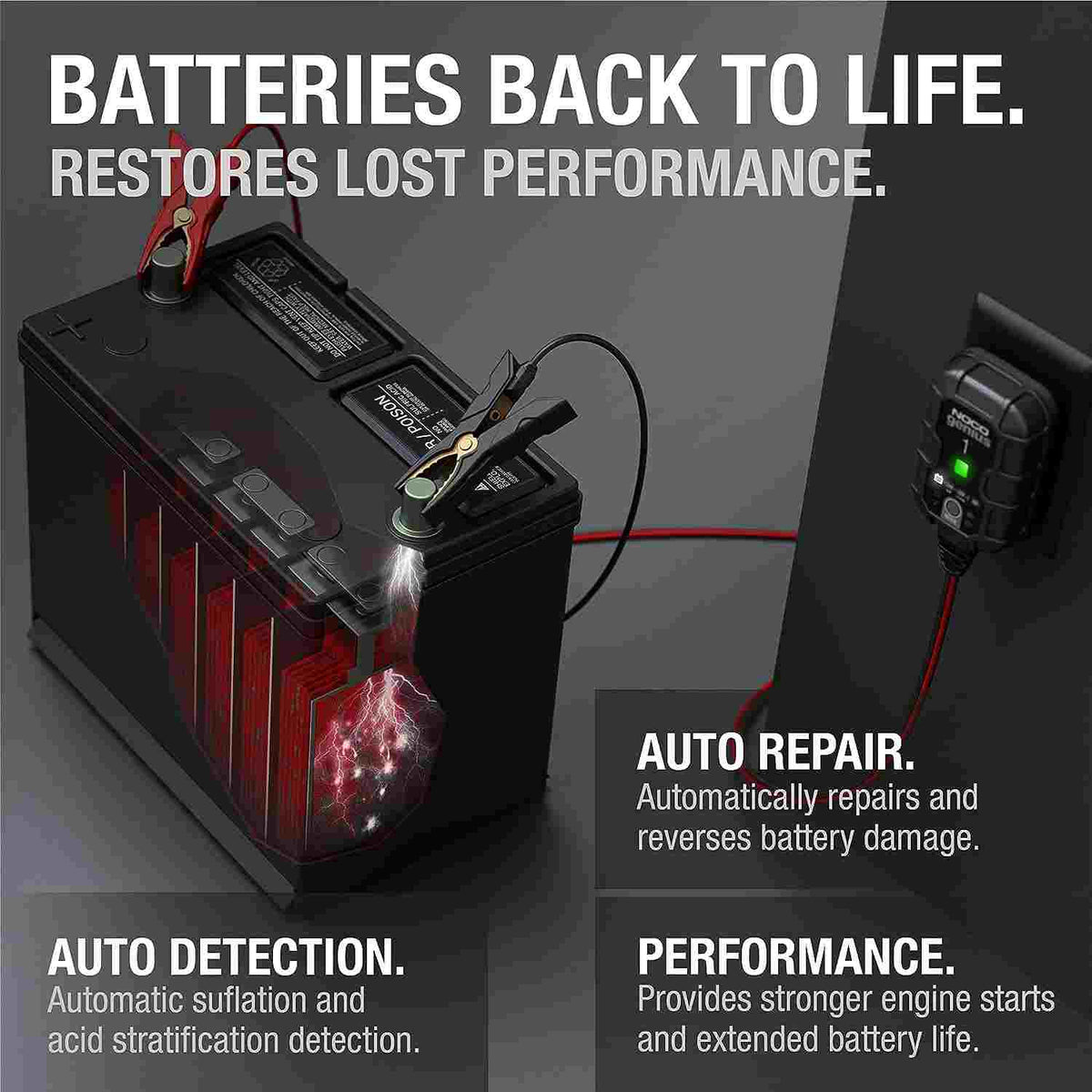 Automatic 6V/12V Smart Battery Charger & Maintainer