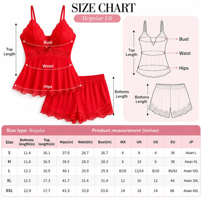Luxe Lace Camisole & Tap Shorts Sleepwear Set