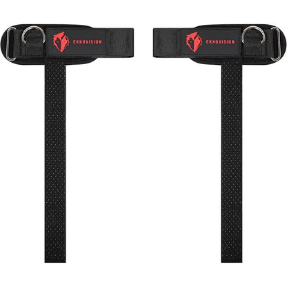 Heavy-Duty D-Ring Lifting Straps – Instant Grip Lock & Cushioned Wrist Support