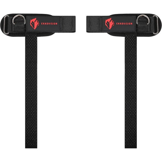 Heavy-Duty D-Ring Lifting Straps – Instant Grip Lock & Cushioned Wrist Support